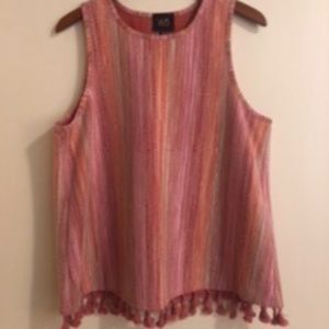 Anthropologie W5 Boho Tank w/ Tassels